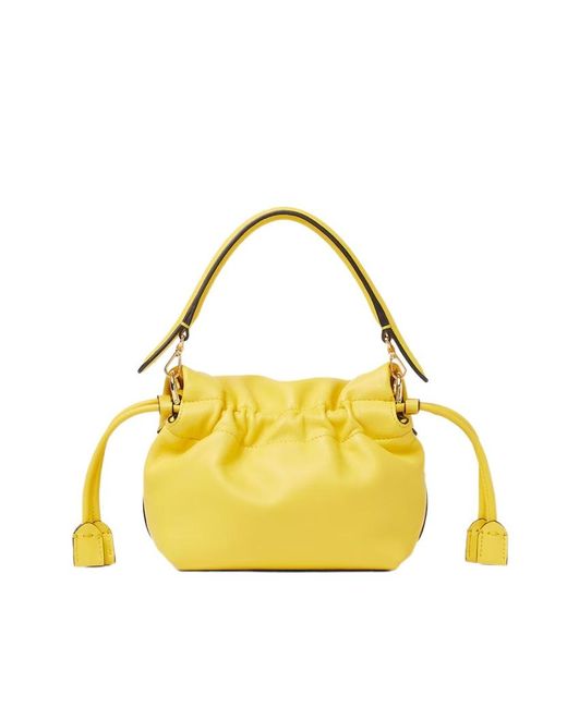 Fendi Yellow Mamma Baguette Small Shoulder Bag