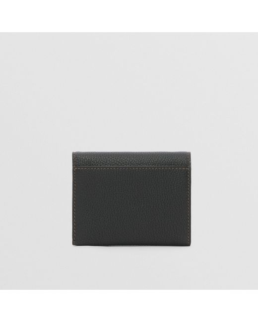 Burberry Black Logo Plaque Trifold Wallet