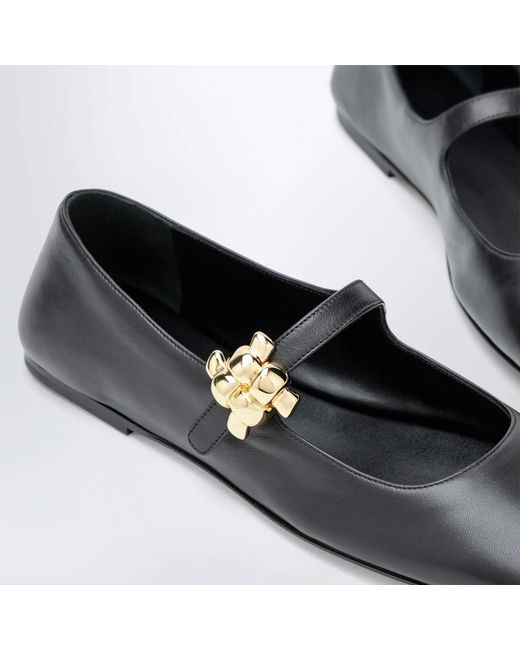Bottega Veneta Black Charlotte Ballet Flats