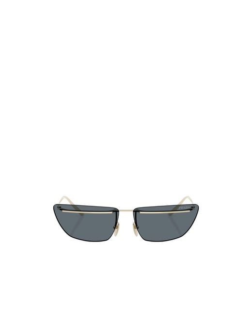 Prada White Eyewear Butterfly Frame Sunglasses