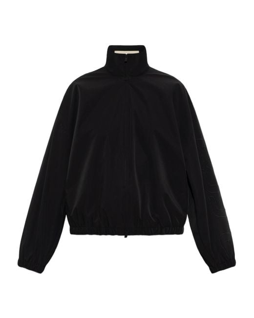Fear Of God Black Essentials Logo-Patch Jacket
