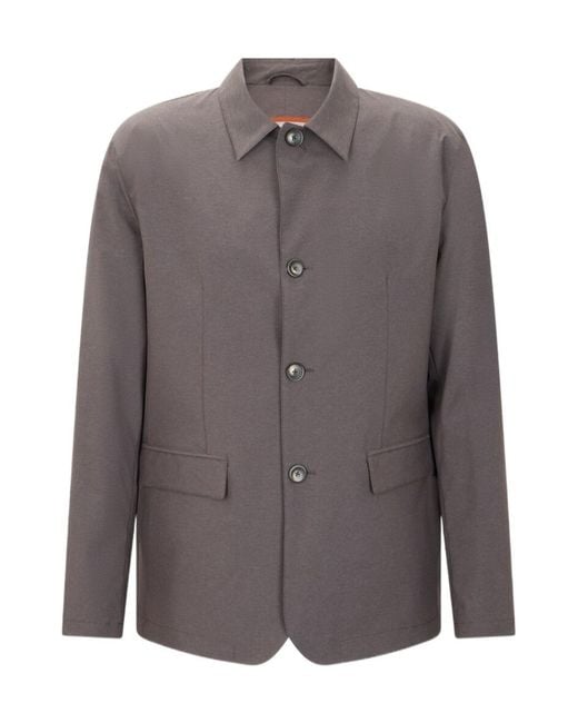 Herno Gray Long-Sleeved Casual Jacket for men