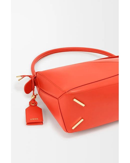 Loewe Red Medium Featherlight Puzzle Shoulder Bag