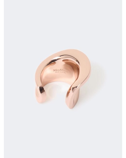 Max Mara Pink Durata Logo Engraved Ring