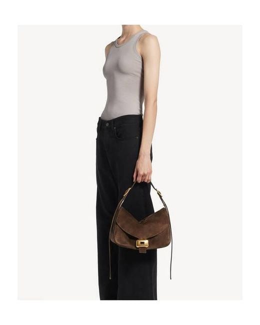 Balenciaga Brown Clicca Medium Shoulder Bag