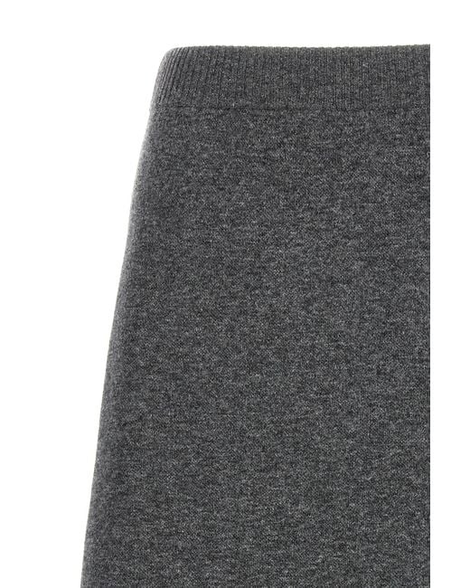 Brunello Cucinelli Gray Cashmere Skirt