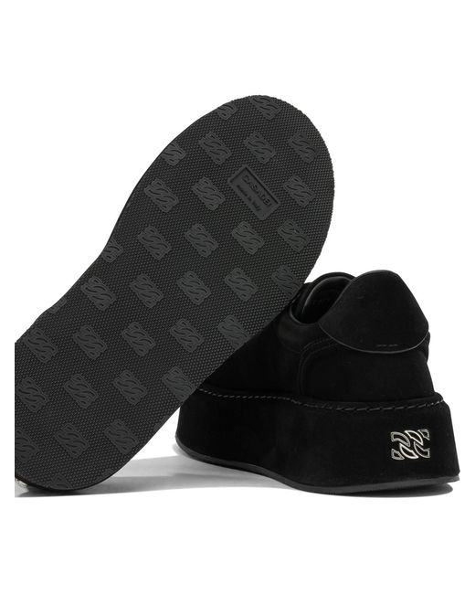 Casadei Black Platform Slip-On Sneakers