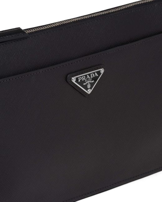 Prada Black Saffiano Clutch Bag for men