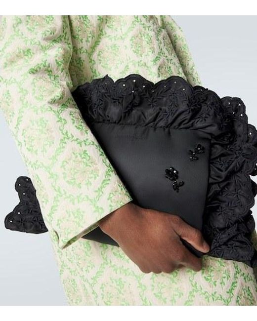 Simone Rocha Black Pillowcase Embellished Clutch for men