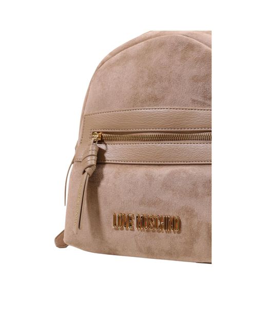 Moschino Natural Top-Handle Backpack