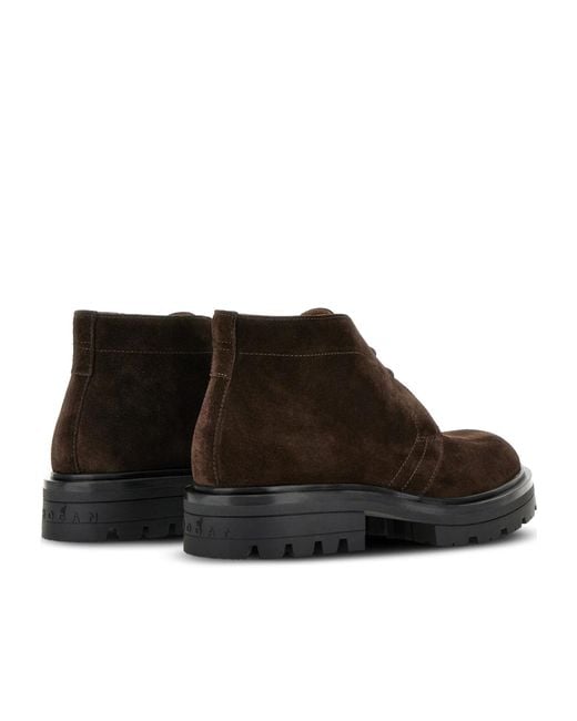 Hogan Brown Suede Boots for men