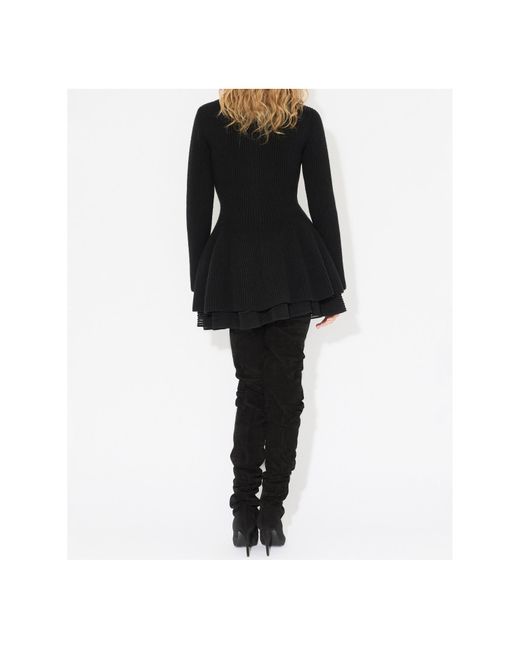 Alaïa Blue Alaïa Crinoline Knitted Mini Skirt