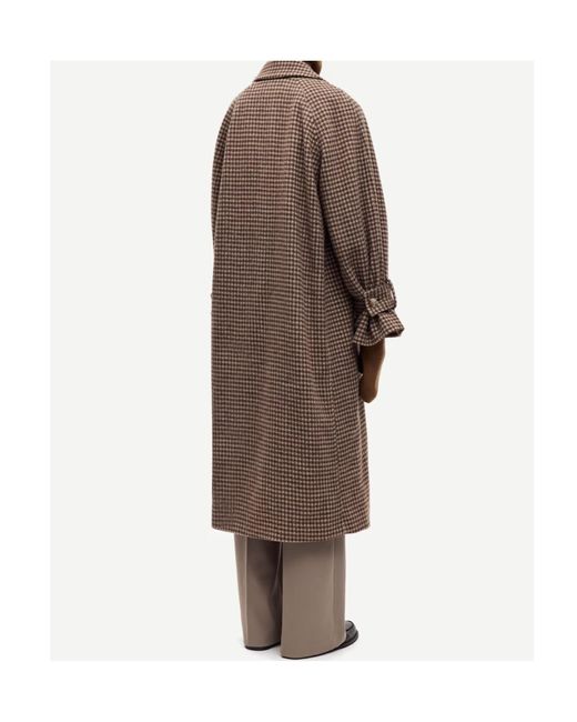 Samsøe & Samsøe Brown Houndstooth Cotton Jacket