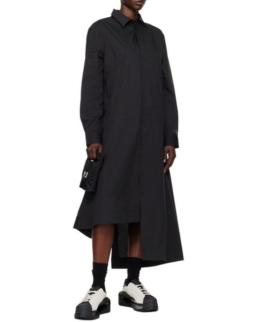 Y-3 Black Logo Printed Mini Tote Bag for men