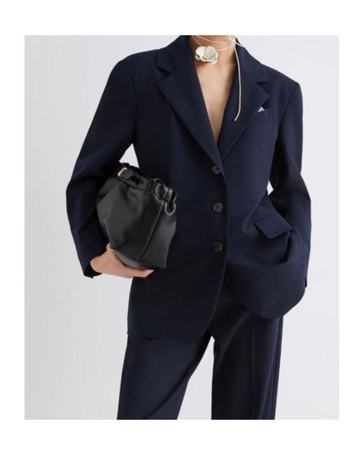Marella Blue Blazer With Matching Handkerchief