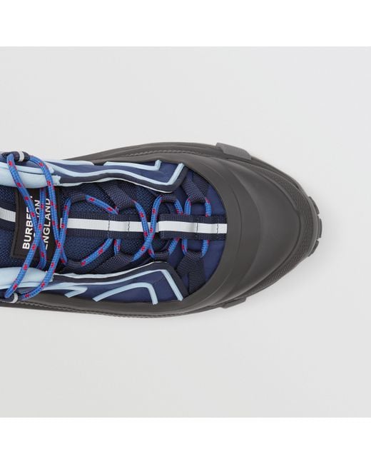 Burberry Blue Arthur Two-Tone Sneakers for men