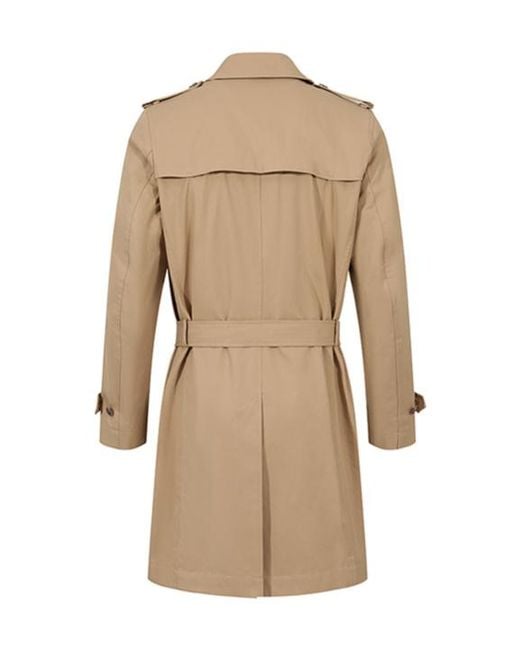 Boss Natural Double-Breasted Trench Coat for men