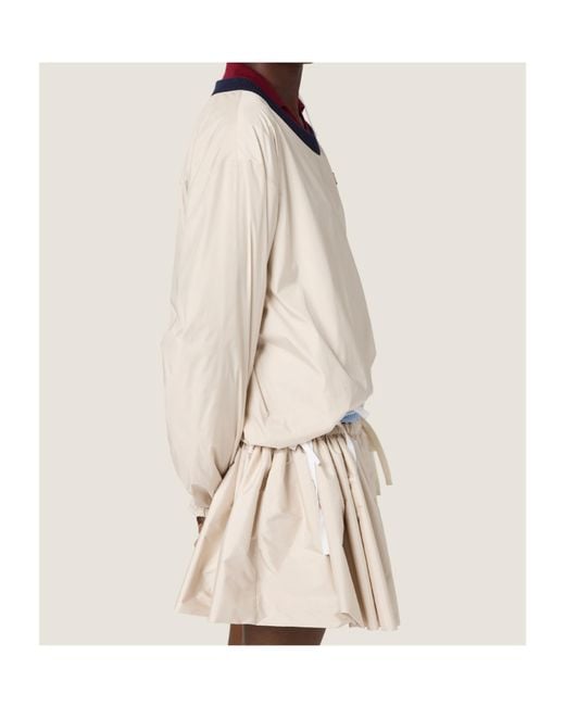 Miu Miu Natural Technical Pongé Sweatshirt