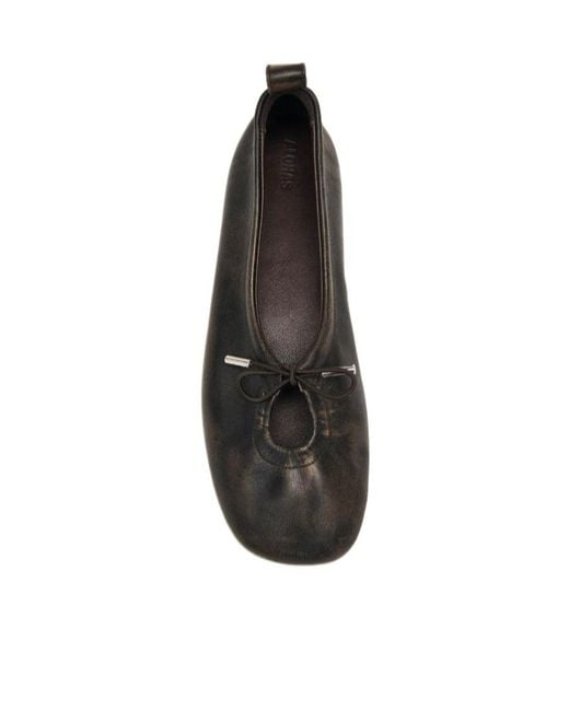 Alohas Black Rosalind Bow Ballet Flats