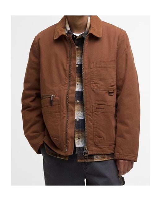Barbour Brown Collared Casual Jacket for men