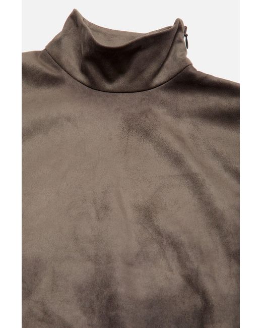 Acne Brown Printed Turtleneck Shirt