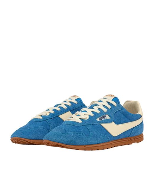 Autry Blue Windspin Lace-Up Sneakers for men