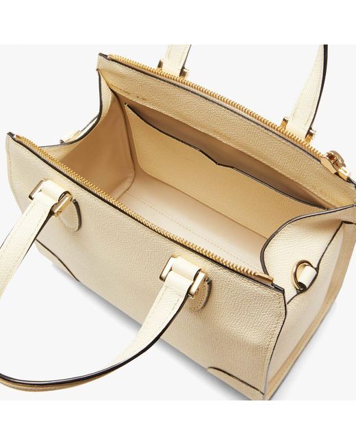 Valextra Natural Top-Handle Cross Body Bag