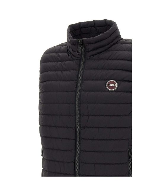 Colmar Blue Logo-Patch Zipped Padded Gilet for men