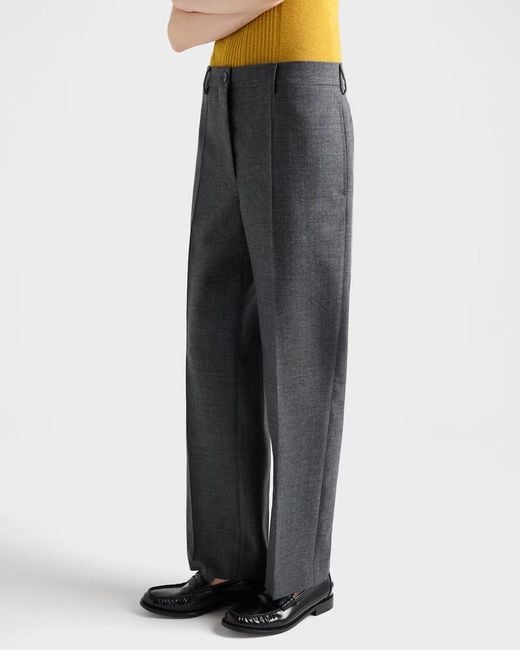Prada Gray Rush Stitch Pants