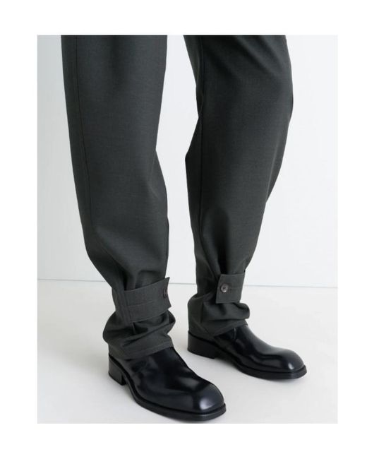 Lemaire Black Belted Tailored Trousers