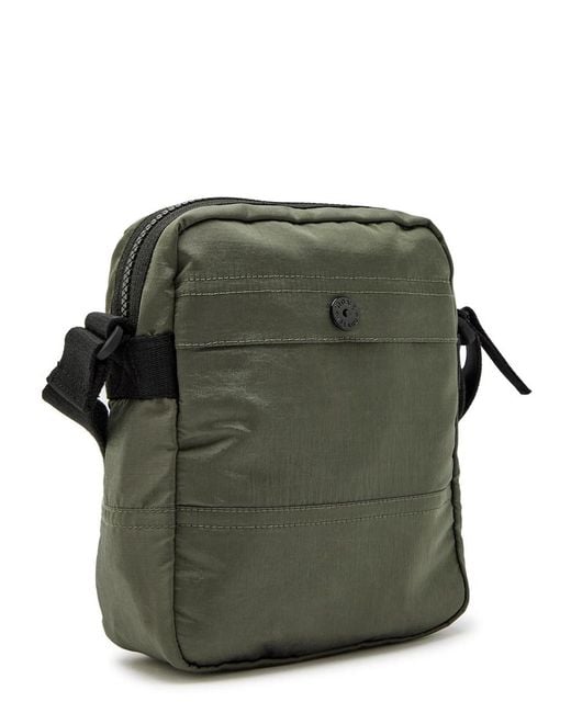 Stone Island Green Logo-Appliquéd Nylon Pouch Bag for men