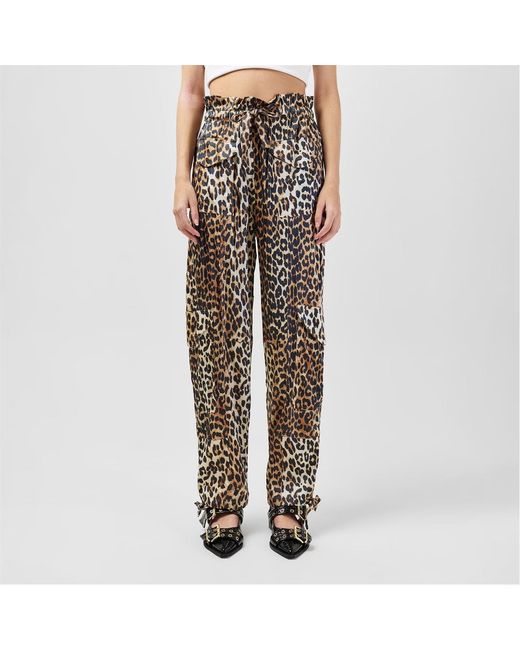 Ganni Multicolor Satin Pants