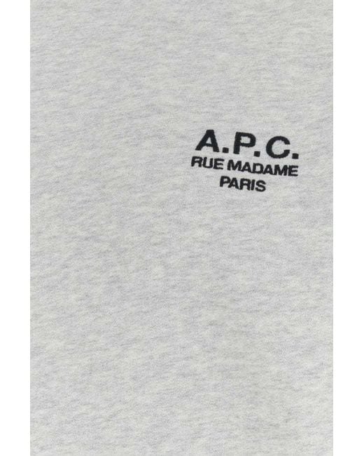 A.P.C. Gray Logo Embroidered Crewneck Sweatshirt