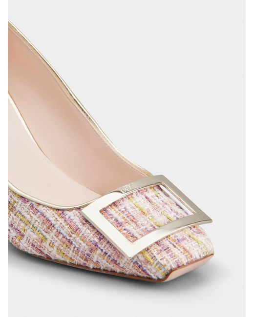 Roger Vivier Pink Trompette Metal Buckle Pumps