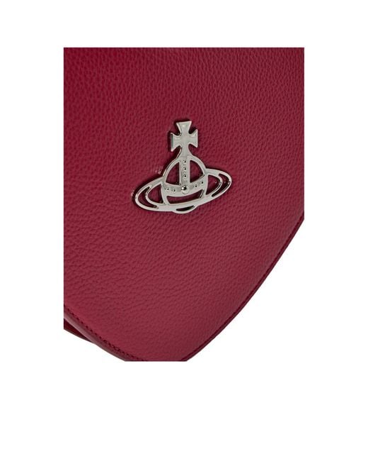 Vivienne Westwood Red Louise Heart Logo Plaque Crossbody Bag