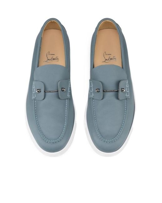 Christian Louboutin Blue Chambeliboat Loafers for men