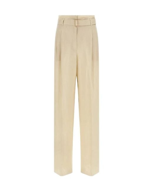 Max Mara Natural Wide Leg Casual Pants