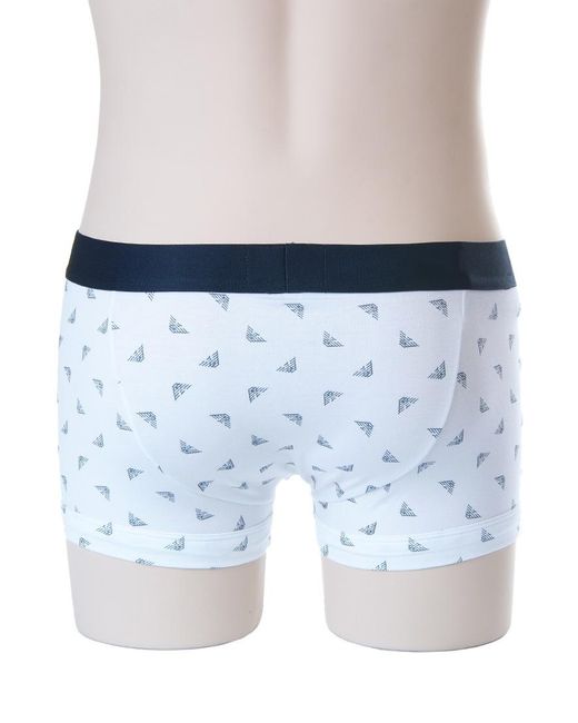 Emporio Armani Blue Logo Waist-Printed Boxers for men