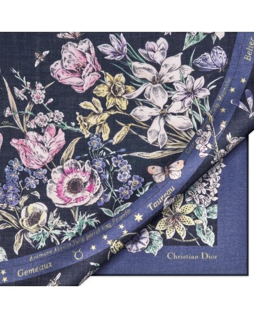 Dior Blue Astral Flowers Shawl