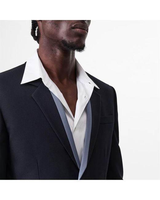 Gucci Blue Single Breasted Contrast Color Blazer for men