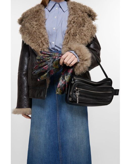 Acne Black Camero Party Multi-Pocket Shoulder Bag