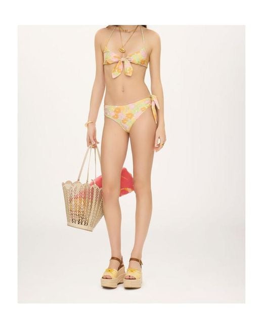 Chloé White Chloé Floral Tie-Side Bikini Bottoms