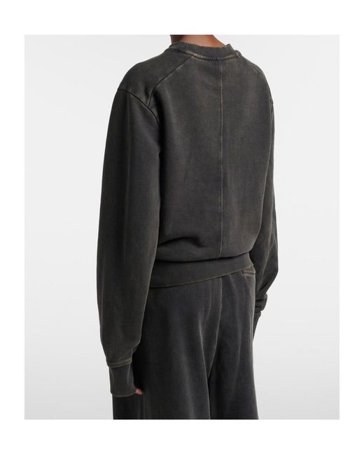 Entire studios Black Ribbed Crew Neck Sweatshirt