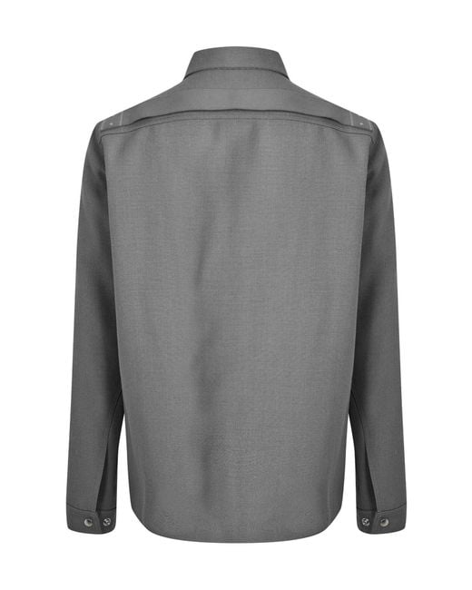 Rick Owens Gray Light Lapel Full-Zip Jacket for men