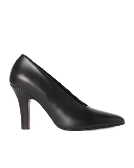 The Row Black Pointed High-Heeled Single-Layer Shoes