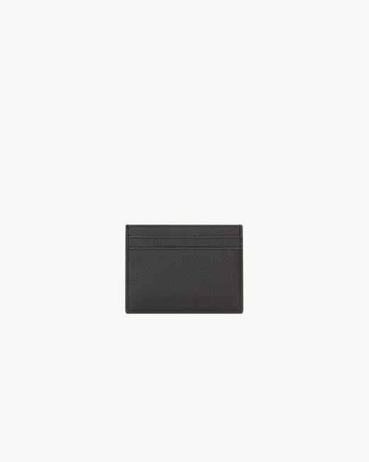 Saint Laurent Black Tiny Cassandre Card Case for men