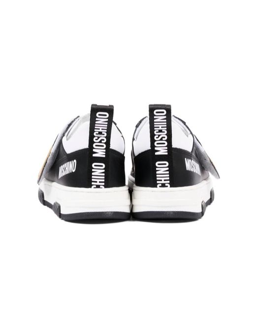 Moschino Black Teddy Bear-Patterned Sneakers