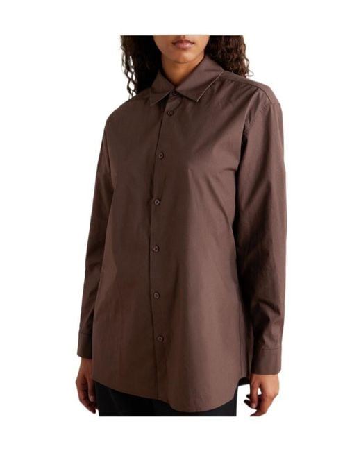 Kallmeyer Brown Long-Sleeved Solid-Color Shirt
