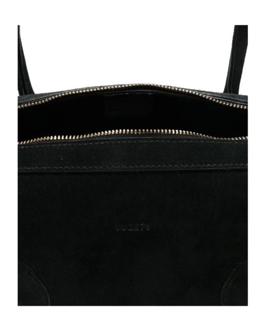 Yuzefi Black Suede Tote Bag