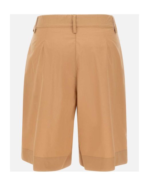 Kaos Natural Pleated Bermuda Shorts